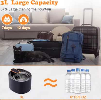 Automatic Pet Water Fountain with Quiet Operation, USB Charging – Cat & Dog Drinking Dispenser